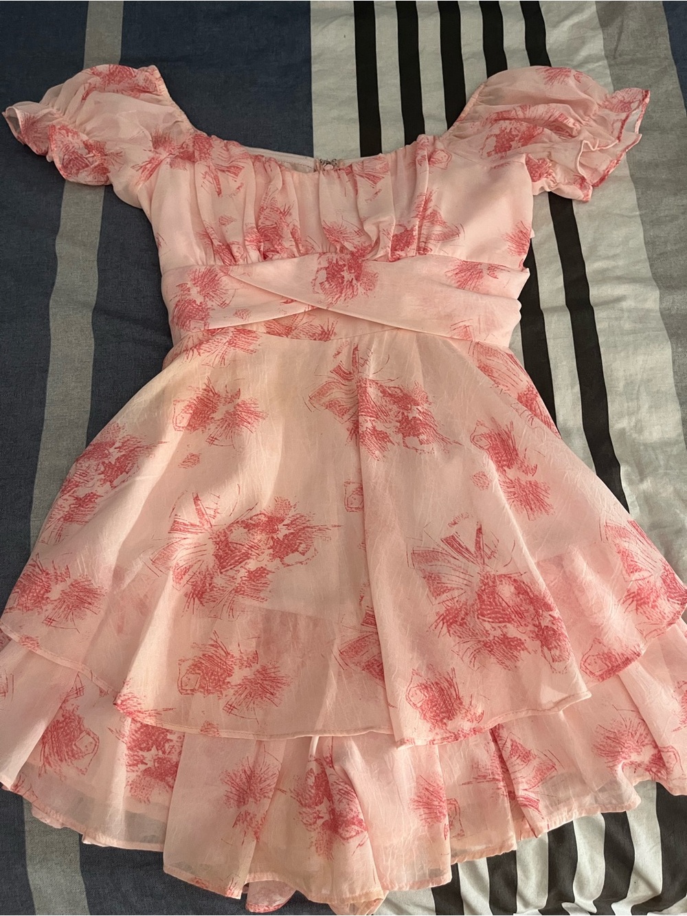 2bella floral print romper dress